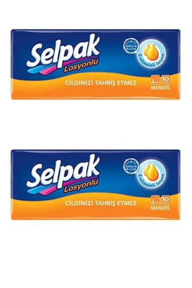 Selpak  Mendil  Losyonlu 10' Lu x2 adet ürün görseli 1