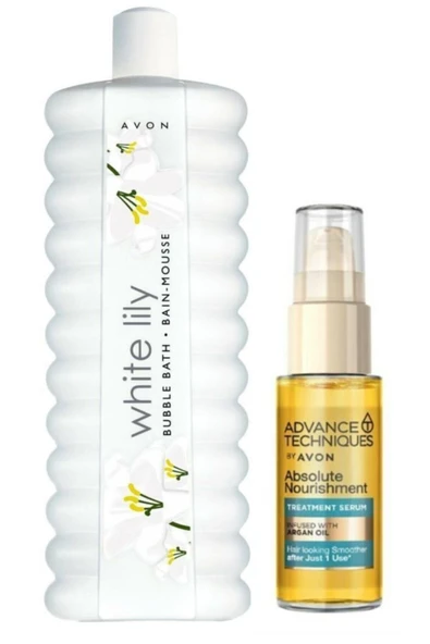 Banyo Köpüğü Zambak Kokulu 500 ml + Argan Yağı Saç Serumu 30 ml ürün görseli 1