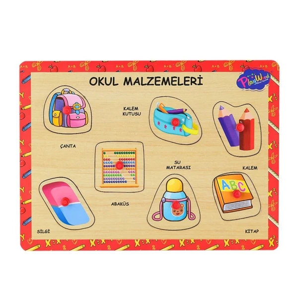 Nessiworld ONY-196-197 Ahşap Tutmalı Okul Malzemeleri -Onyıl Oyuncak ürün görseli 1