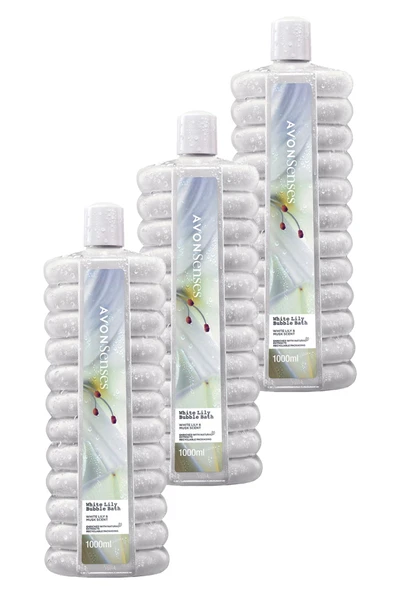 Bubble Bath Beyaz Zambak Kokulu Banyo Köpüğü 1lt 3'lü Paket ürün görseli 1