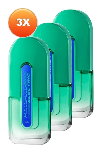 Full Speed Electric Erkek Parfüm Edt 75 Ml. Üçlü Set - Resim 2