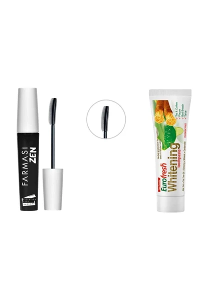 Zen Maskara Eurofresh Aloe Veralı Misvaklı Beyazlatıcı Diş Macunu 112 gr ürün görseli 1