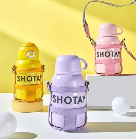 Shotay Turtle Çocuk Termos Matara 520Ml Pembe - Resim 5