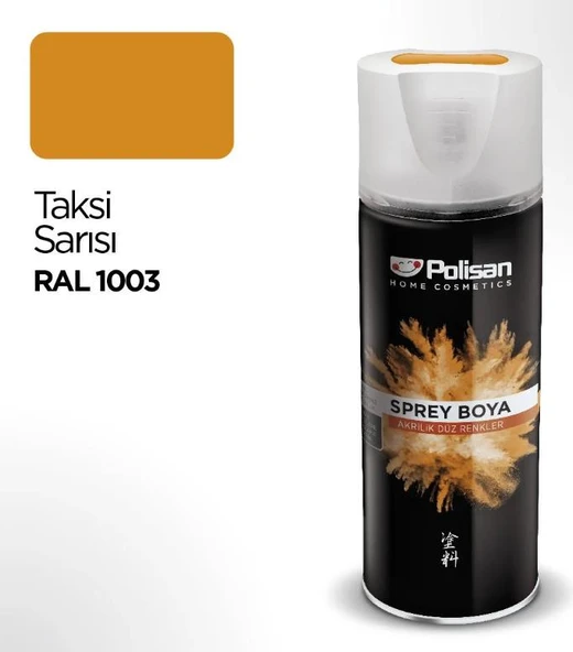Polisan Sprey Boya 400 ml Taksi Sarısı Ral 1003 ürün görseli 1