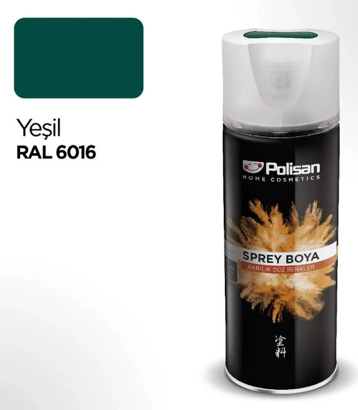 Polisan Sprey Boya 400 ml Yeşil Ral 6016 ürün görseli 1