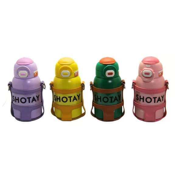 Shotay Turtle Çocuk Termos Matara 520Ml Pembe - Resim 6
