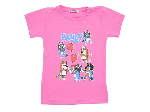 Kız Çocuk T-Shirt Balon Baskılı - Resim 7