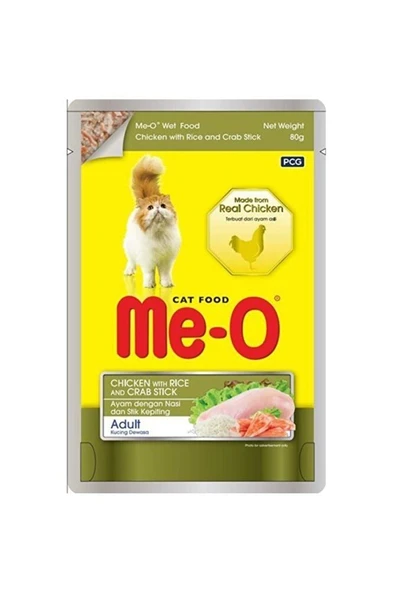 Tavuk Pirinç Ve Yengeç Çubuklu Pouch Kedi Konservesi 80gr ürün görseli 1