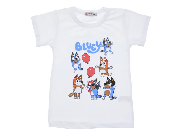 Kız Çocuk T-Shirt Balon Baskılı - Resim 6