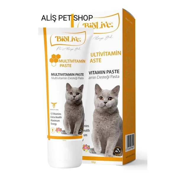 Biolive Multivitamin Kediler Paste 100gr ürün görseli 1