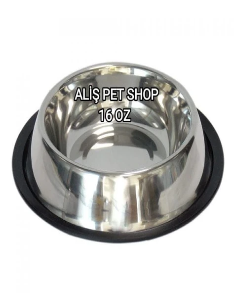 ALİŞPETSHOP Çelik Mama Kabı 16 Oz ürün görseli 1