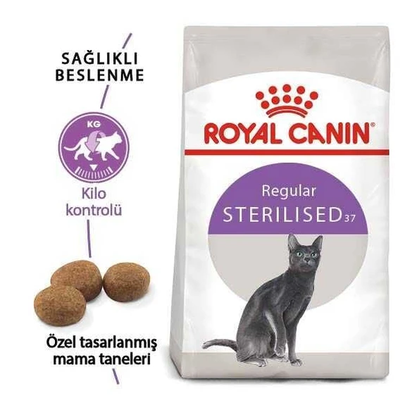 Royal Canin Sterilised 37 Kısırlaştırılmış Yetişkin Kedi Maması 15 KG ürün görseli 1