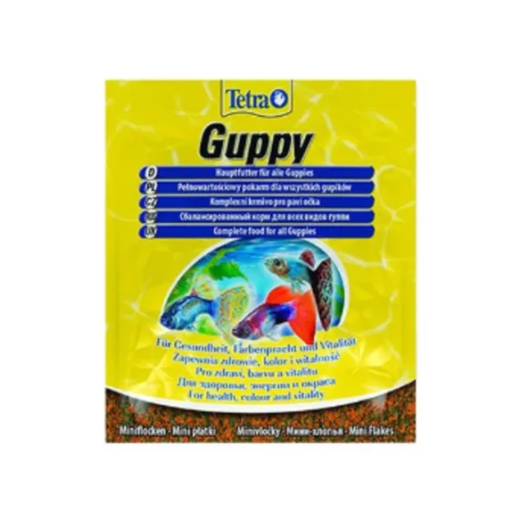 Tetra Guppy Lepistes Balıkları için Pul Yem 12 gr ürün görseli 1