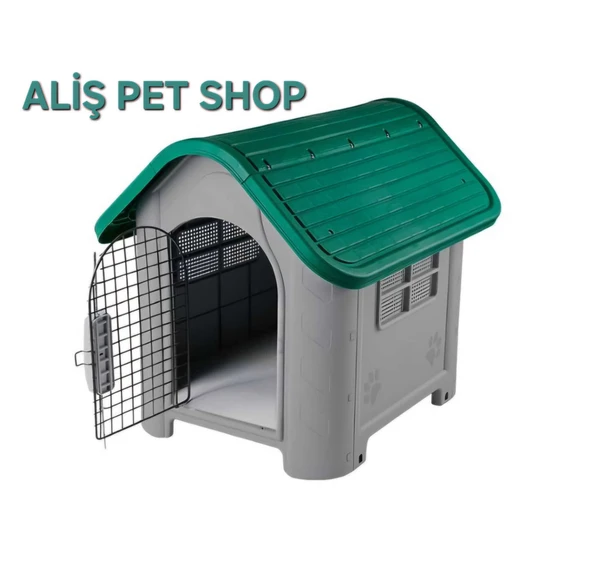 ALİŞPET KÖPEK EVİ KAPILI 86x66x71 ürün görseli 1