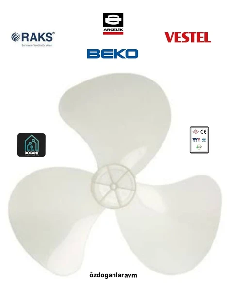 Rubenis Raks Vestel Beko Fakir 3 Kanat Vantilatör Pervanesi 36 cm ürün görseli 1