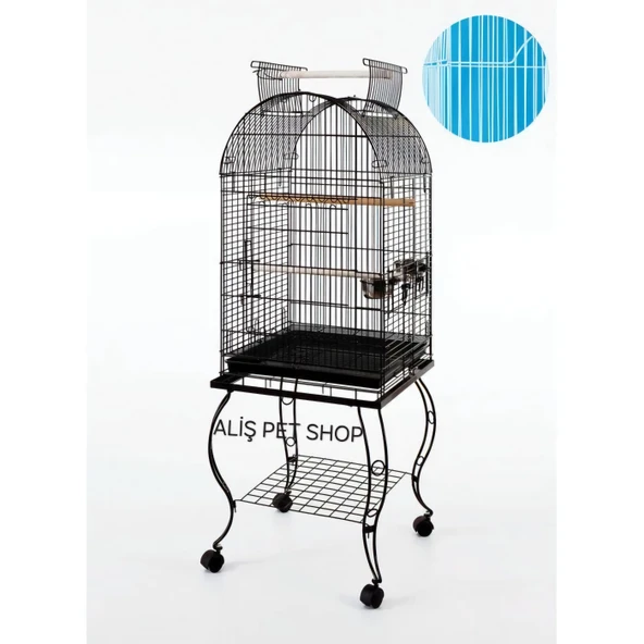 ALİŞPET Kafes 902 Beyaz 51X51X152Cm ürün görseli 1