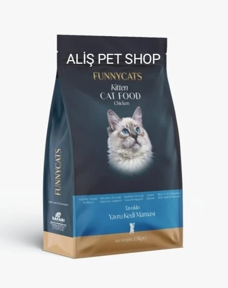 FUNNY CATS TAVUKLU YAVRU KEDİ MAMASI 15 KG ürün görseli 1