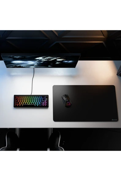 Dikişsiz Kenar Siyah XLE Mousepad 610mm x 355mm - Resim 6