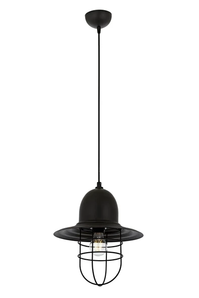 AVONNI AV-4106-M26-BSY Siyah Boyalı Modern Avize E27 Metal 25cm ürün görseli 1