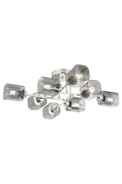 AVONNI AR-60271-8K Krom Kaplama Modern Avize E27 Metal Cam 78cm ürün görseli 1