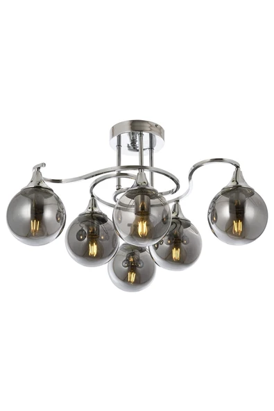 AVONNI AV-60156-6K Krom Kaplama Modern Avize E27 Metal Cam 60cm ürün görseli 1