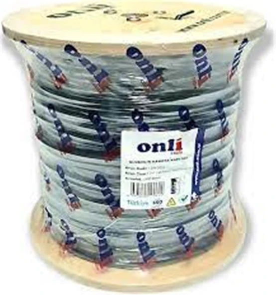 Onli ON-5001 2+1 1x0,50 mini Coax 2x0,50mm 500 metre CCA Kamera Kablosu ürün görseli 1