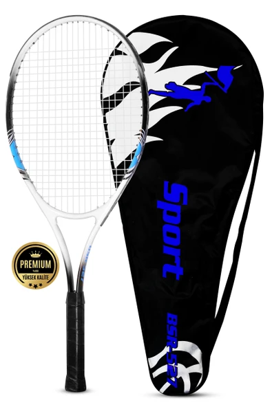 Deluxe 27 İnç Tenis Raketi Çantalı Yetişkin Tennis Racket L2 Grip 68 cm Mavi 527 ürün görseli 1