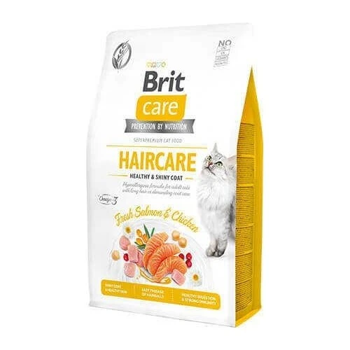 Brit Care Haircare Somon Tavuk Deri ve Tüy Sağlığı Tahılsız Kedi Maması 7 Kg ürün görseli 1