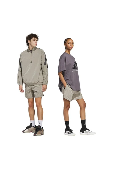 adidas Erkek Bej  Şort ADI BB WV SHORT JC7842 - Resim 10