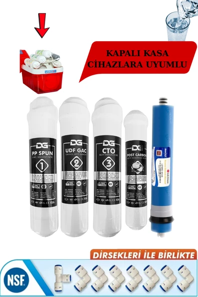 Kapalı Kasa Su Arıtma Cihazlarına Uyumlu 5'lı Filtre Seti- ürün görseli 1
