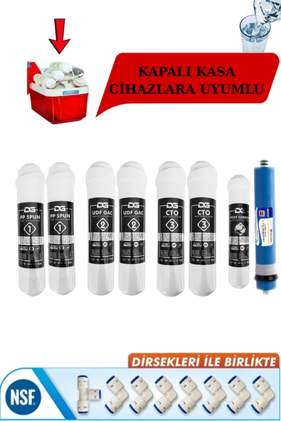 Kapalı Kasa 12'' Su Arıtma Cihazı Filtresi  LG Membranlı Inline Yıllık Filtre0 ürün görseli 1