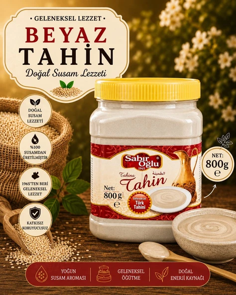 SABIROĞLU BEYAZ TAHİN NET 800 GR ürün görseli 1