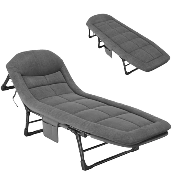 Sunup SN-26975 Taşınabilir Ayarlanabilir 5 Kademe Sünger Kamp Yatak Şezlong (Kazayağı) ürün görseli 1