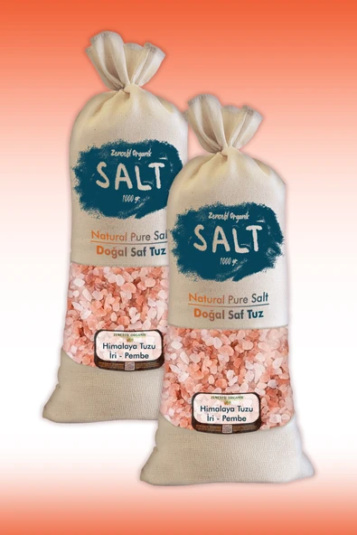 Tuzu Granül Iri Tane Pembe 2 kg Bez Torba ürün görseli 1