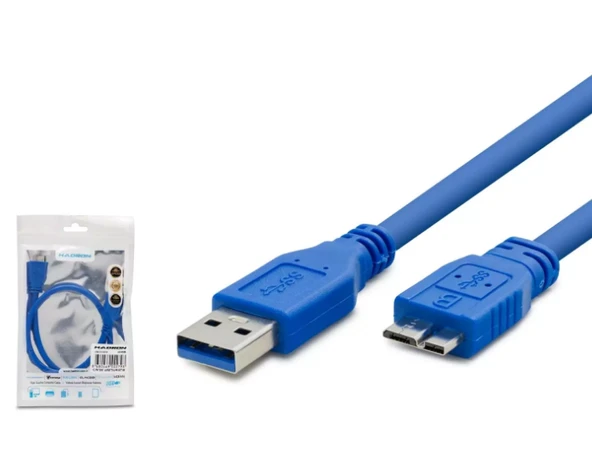 HADRON HDX7517 USB 3.0 to NOTE4 Harddisk Kablosu 1.5 m ,  Mavi ürün görseli 1