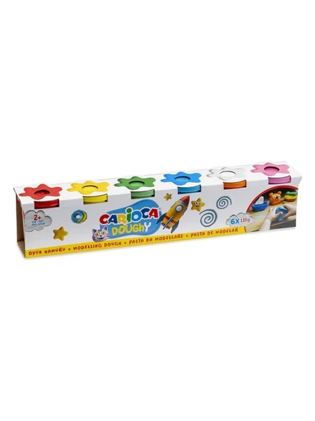 Carioca Oyun Hamuru 6 Renk x 110 Gr. ürün görseli 1