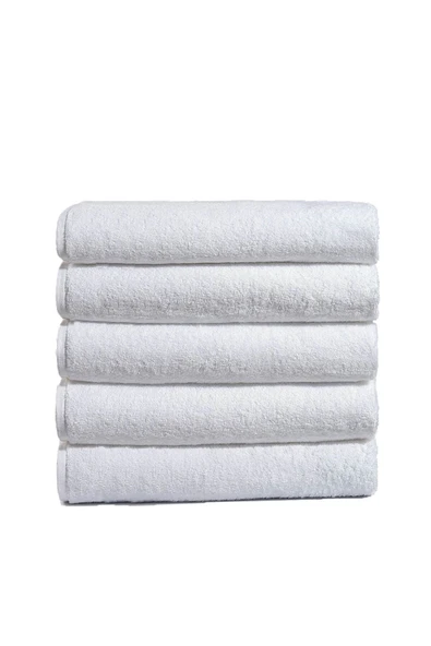 5 li El Yüz Otel Havlusu 50x90 Cm Beyaz 20/2 Ring 250 Gr ürün görseli 1