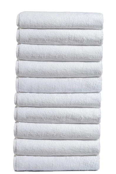 10 lu El Yüz Otel Havlusu 50x90 Cm Beyaz 20/2 Ring 250 Gr ürün görseli 1