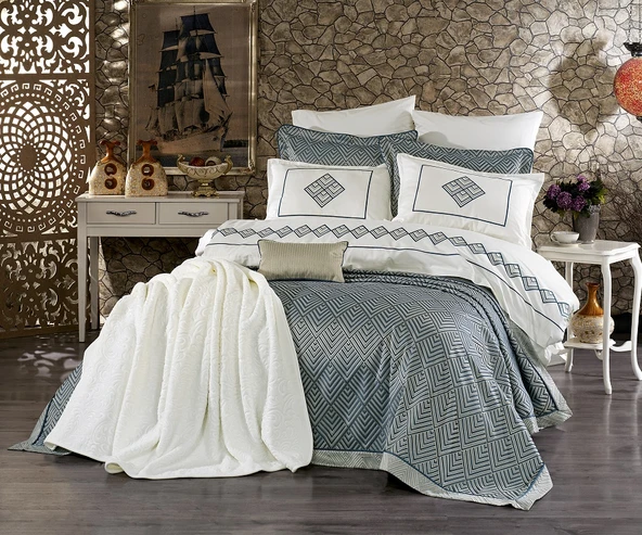 Güzide Olivia Çeyiz Paketi İndigo Mavi ürün görseli 1