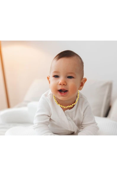 Babyjem Kehribar Bebek Kolyesi Bal - Resim 2
