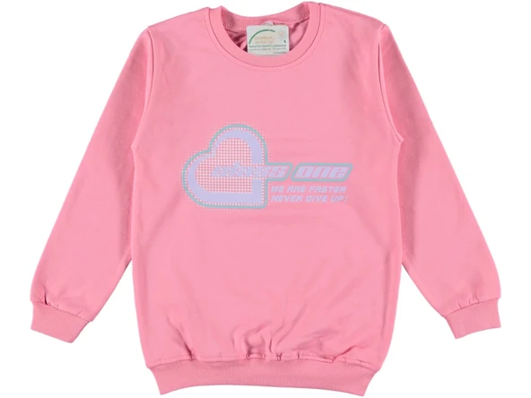 OLASS BASKILI KIZ SWEATSHIRT - Resim 2