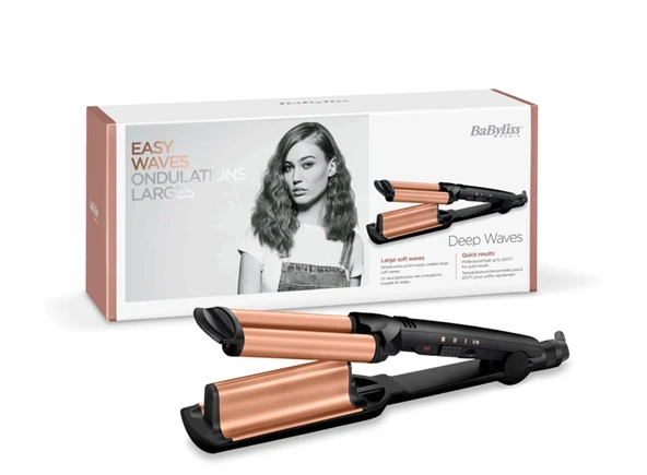 BaByliss W2447E Deep Waves Siyah Su Dalgası Saç Maşası - Resim 2