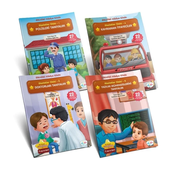 Etkinlikli Hikayeler Seti 4 kitap | Meslekler Dizisi | Cüneyt Dal ürün görseli 1