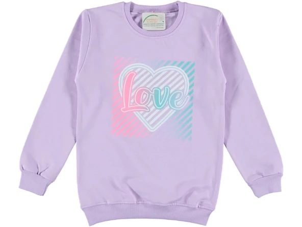 OLASS BASKILI KIZ SWEATSHIRT ürün görseli 1