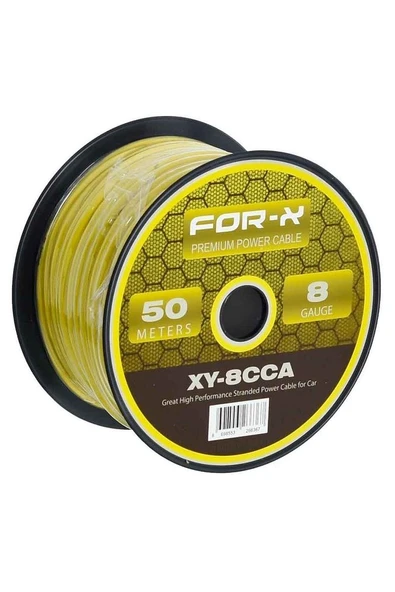 8 GA Bakır Oto Amfi Power Kablosu 50 Metre XY-8 CCA ürün görseli 1