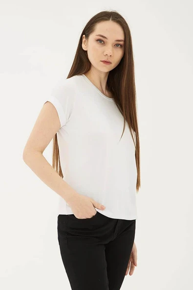 FASHION FRIENDS KADIN BİSİKLET YAKA BLUZ 25Y0194K1 ürün görseli 1