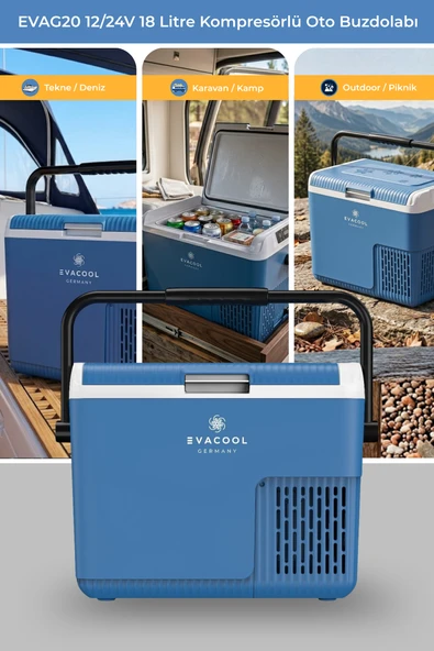 Evacool EVAG20 12/24V 18 Litre Kompresörlü Oto Buzdolabı - Resim 3