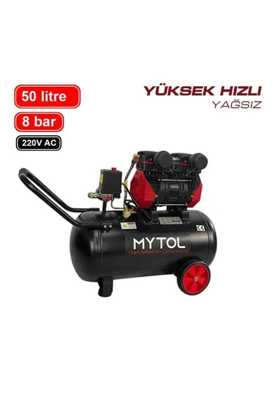 Mytol MYK0501 Yüksek Hızlı Hava Kompresörü Yağsız 50 Lt ürün görseli 1