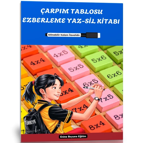 Çarpım Tablosu Ezberleten YAZ-SİL Kitabı ürün görseli 1