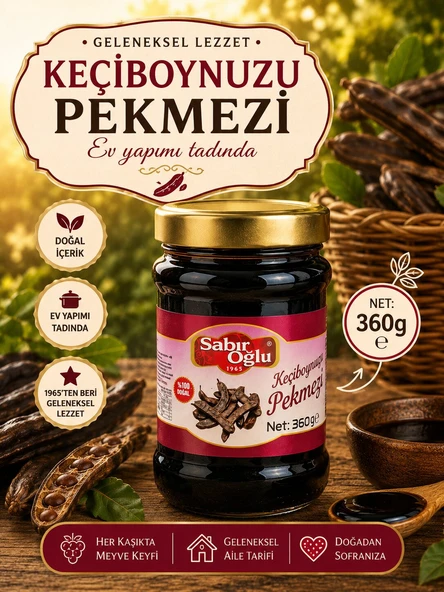 SABIROĞLU HARNUP PEKMEZİ NET 360 GR KAVANOZ ürün görseli 1